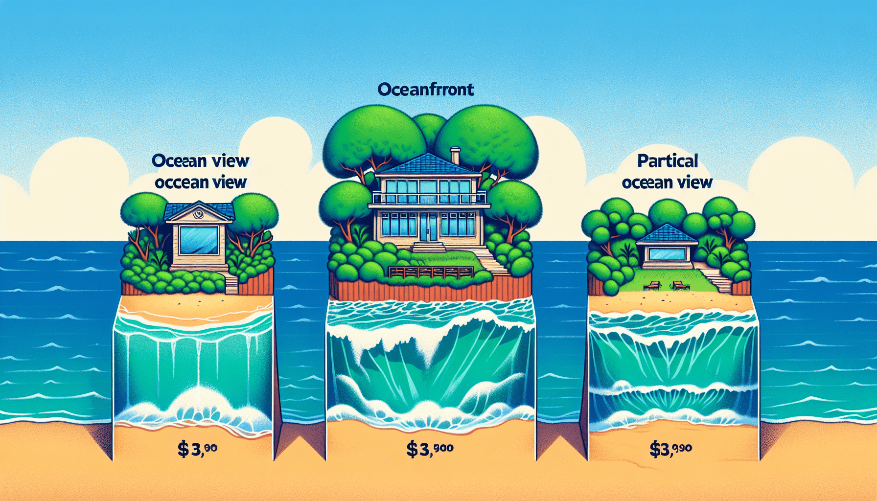 Understanding the Differences Between Ocean View, Oceanfront, and Partial Ocean View
